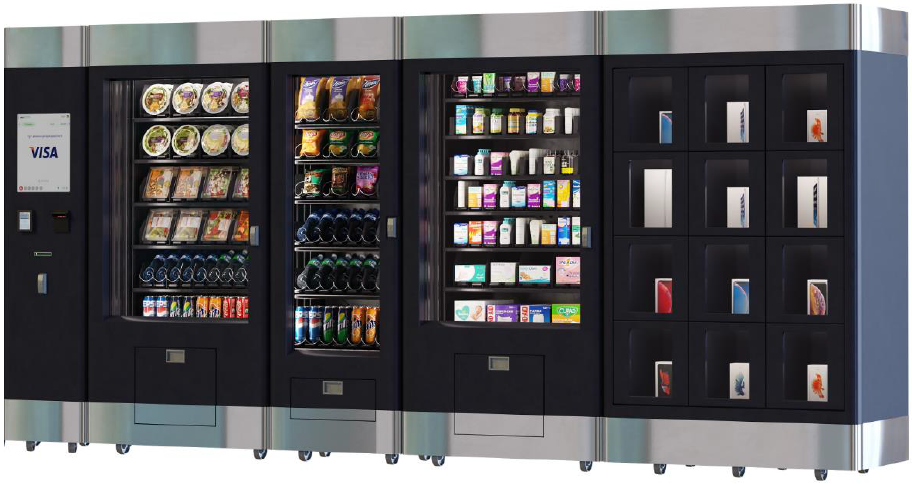 Kombiautomat QUBE by Flavura Vending Automaten: Snackautomat, Foodautomat, Getränkeautomat, Verkaufsautomat, Warenautomat