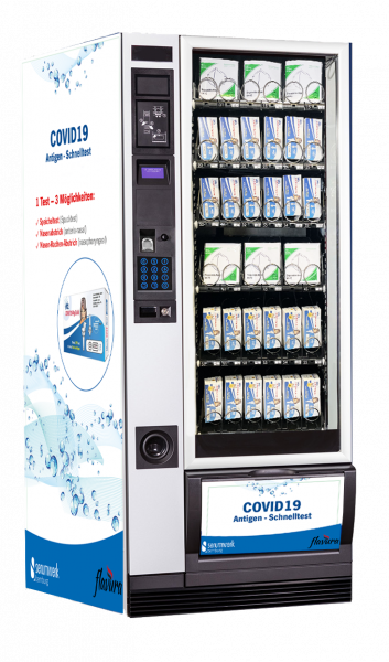Corona Schnelltest Automat by Flavura: Covid19 Schnelltest Verkaufsautomat, Warenautomat
