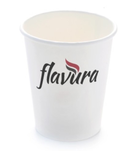 Flavura Kaffeebecher: 7 oz, 180 ml: Weißer Pappbecher